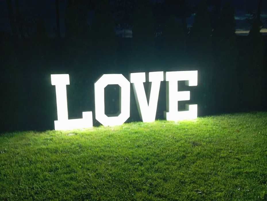 Wynajem Napisu LOVE świecący LED XXL na wesela,imprezy okolicznościowe
