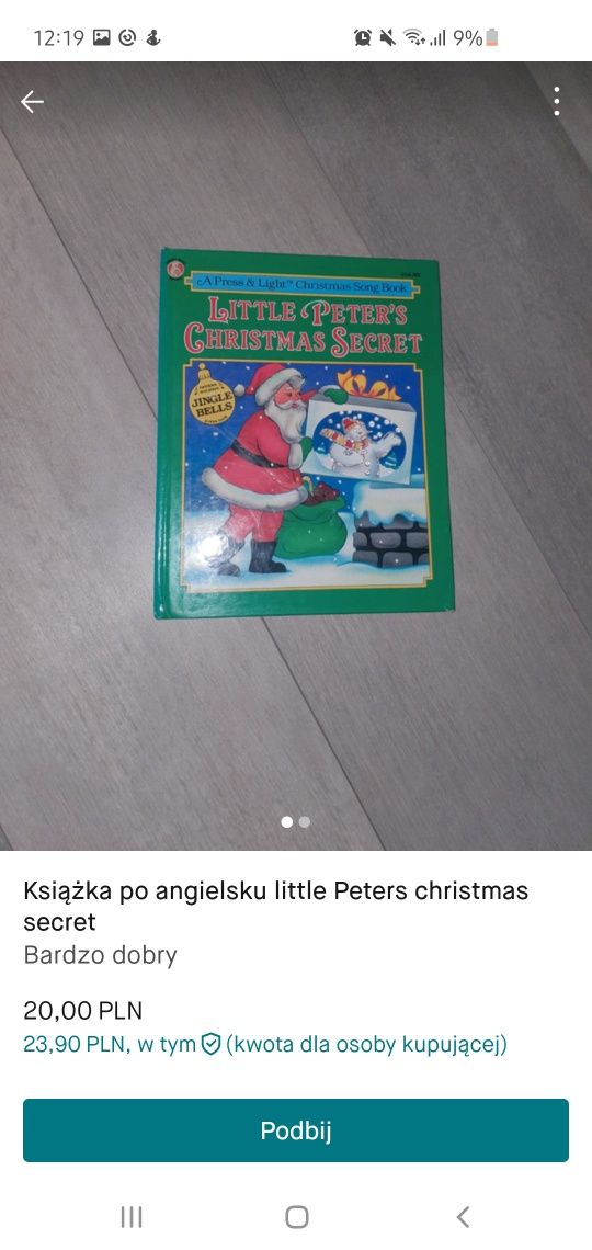 Książka po angielsku little Peters christmas Bardzo dobry