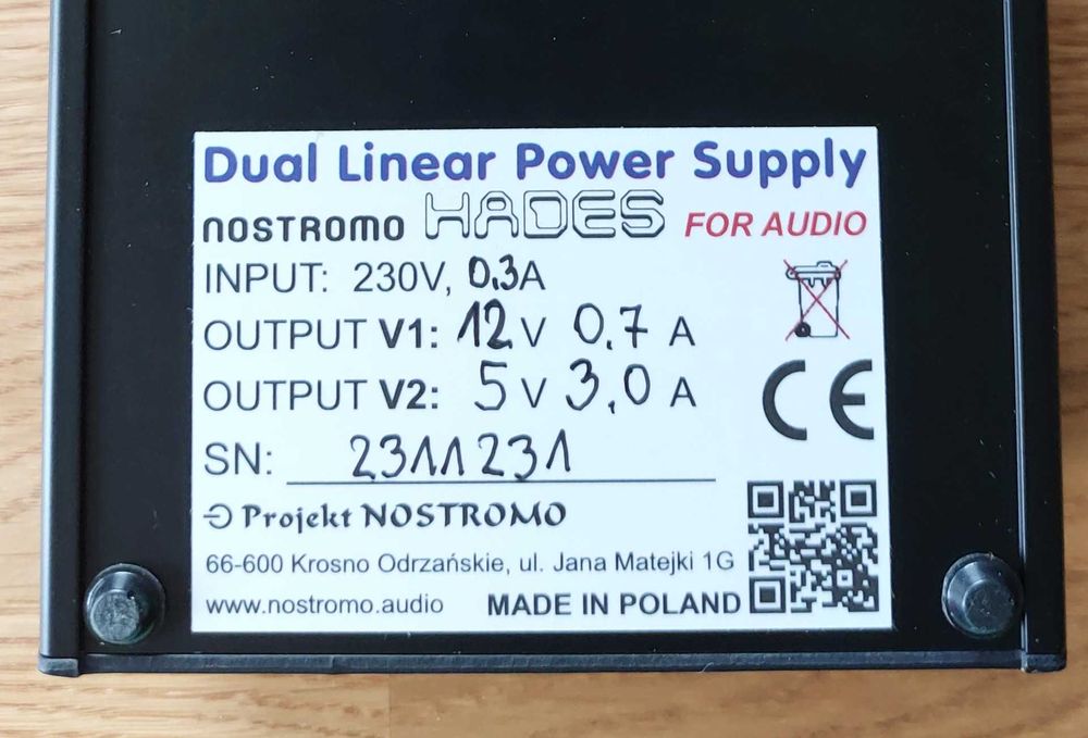 DAC Nostromo Wolf-2 - zasilacz liniowy Hades - MUSES03 - gwarancja