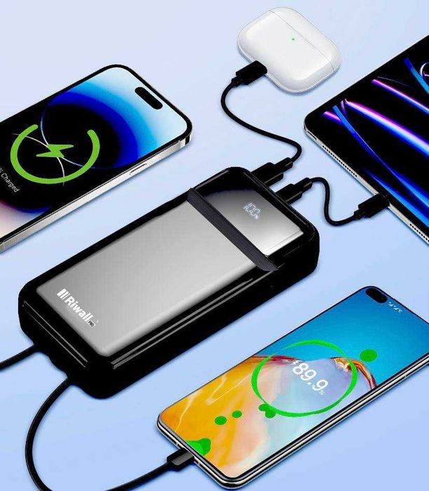 NOWY Powerbank 20000 mah 22,5w + Kable qc pd usb usb-c szybki mocny