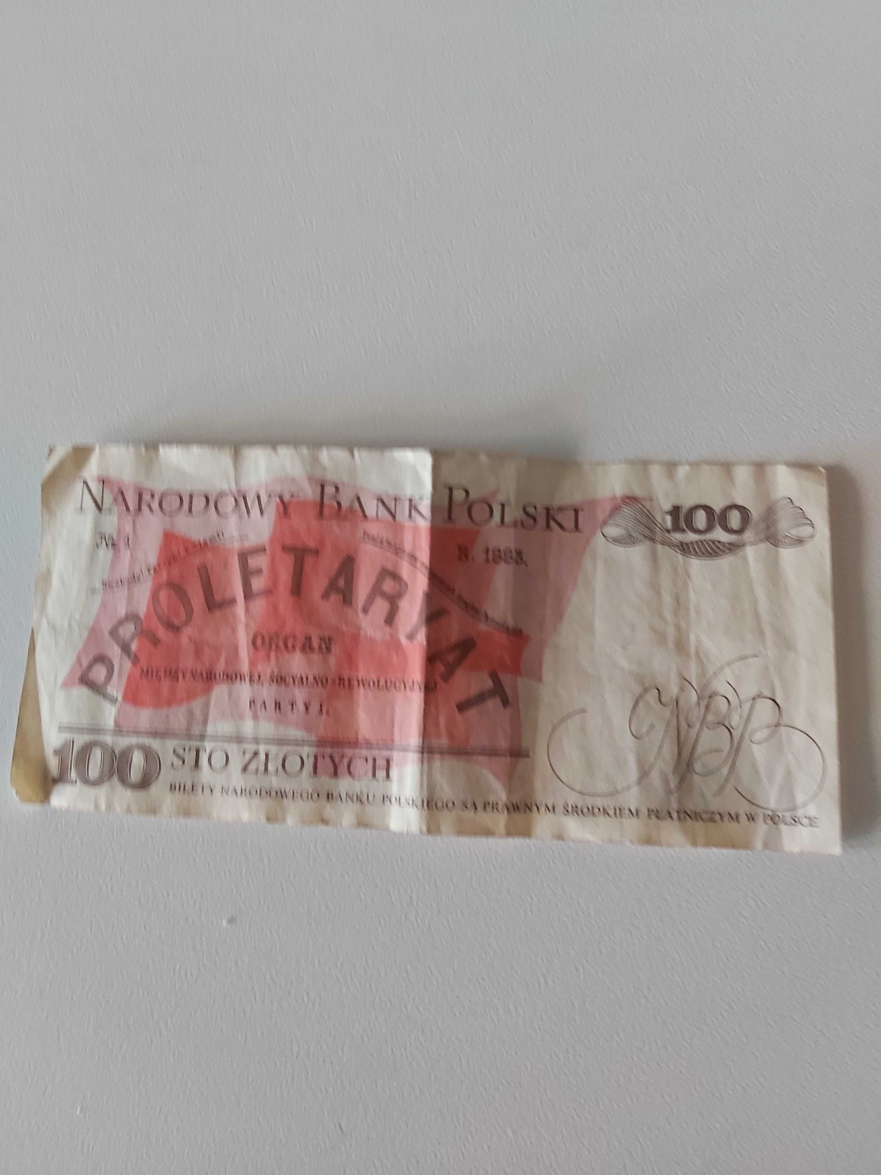 Banknoty PRL 100 zł i 1000 zł