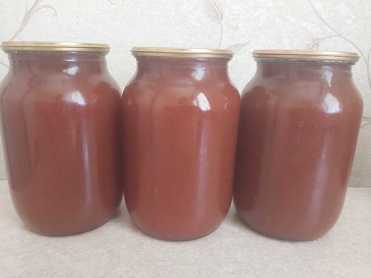 Сок сливово - яблочный 1л, 2023г, томатный, домашняя консервация