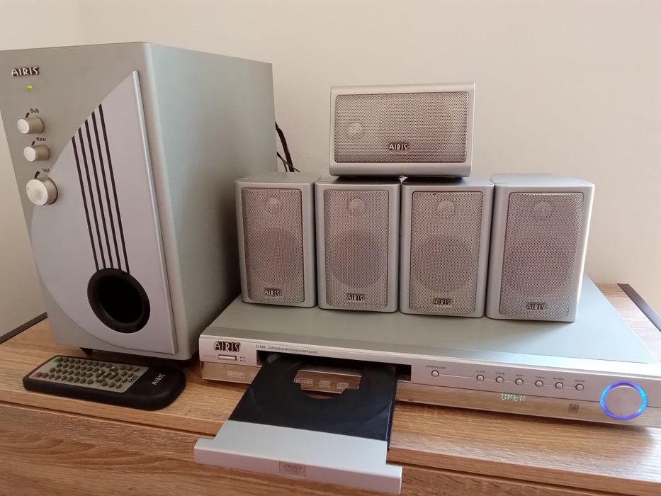 Home cinema+leitor de DVD Airis