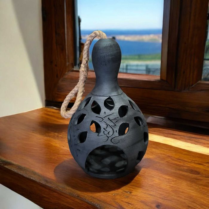 Lampion Ceramiczny 25cm (gliniany) Ręcznie Robiony na Kole Garncarskim