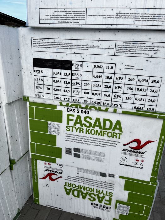 Styropian dach/podloga/fasada