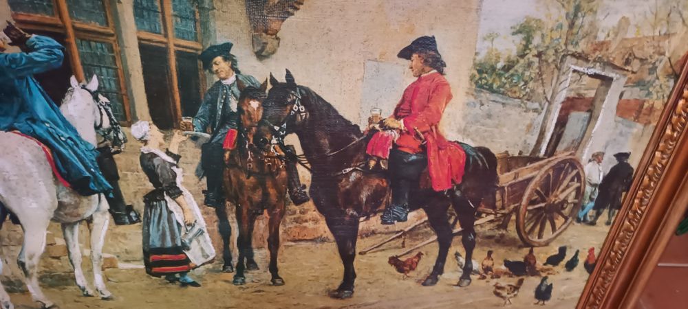 Quadro com pintura em relevo