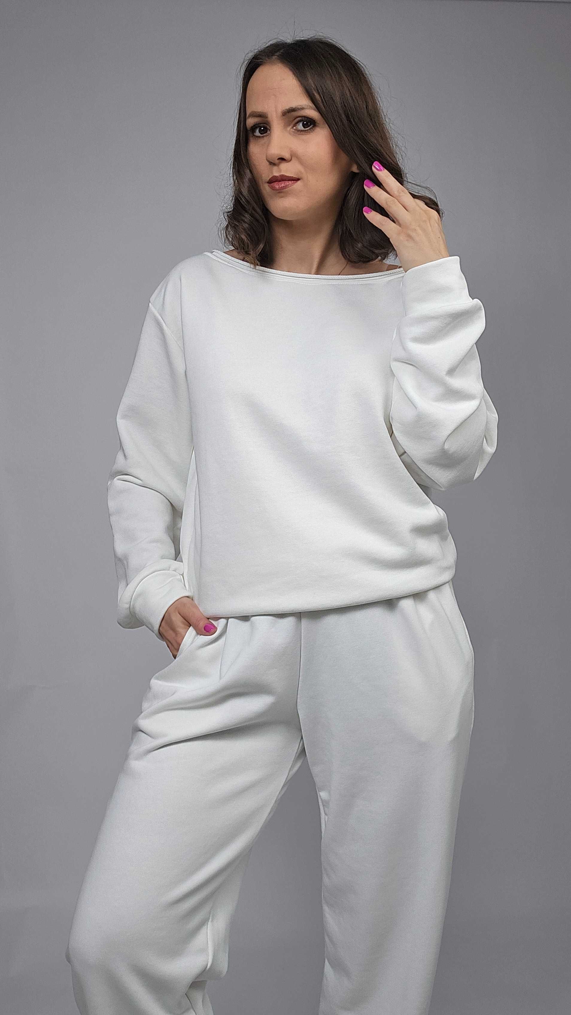Dres biały bawełna damski włoski MOOIJ M L XL