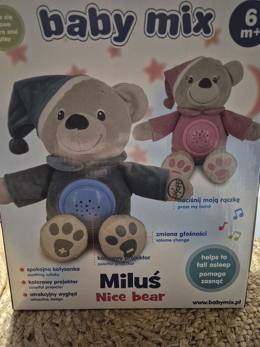 Miluś muzyczny miś z projektorem