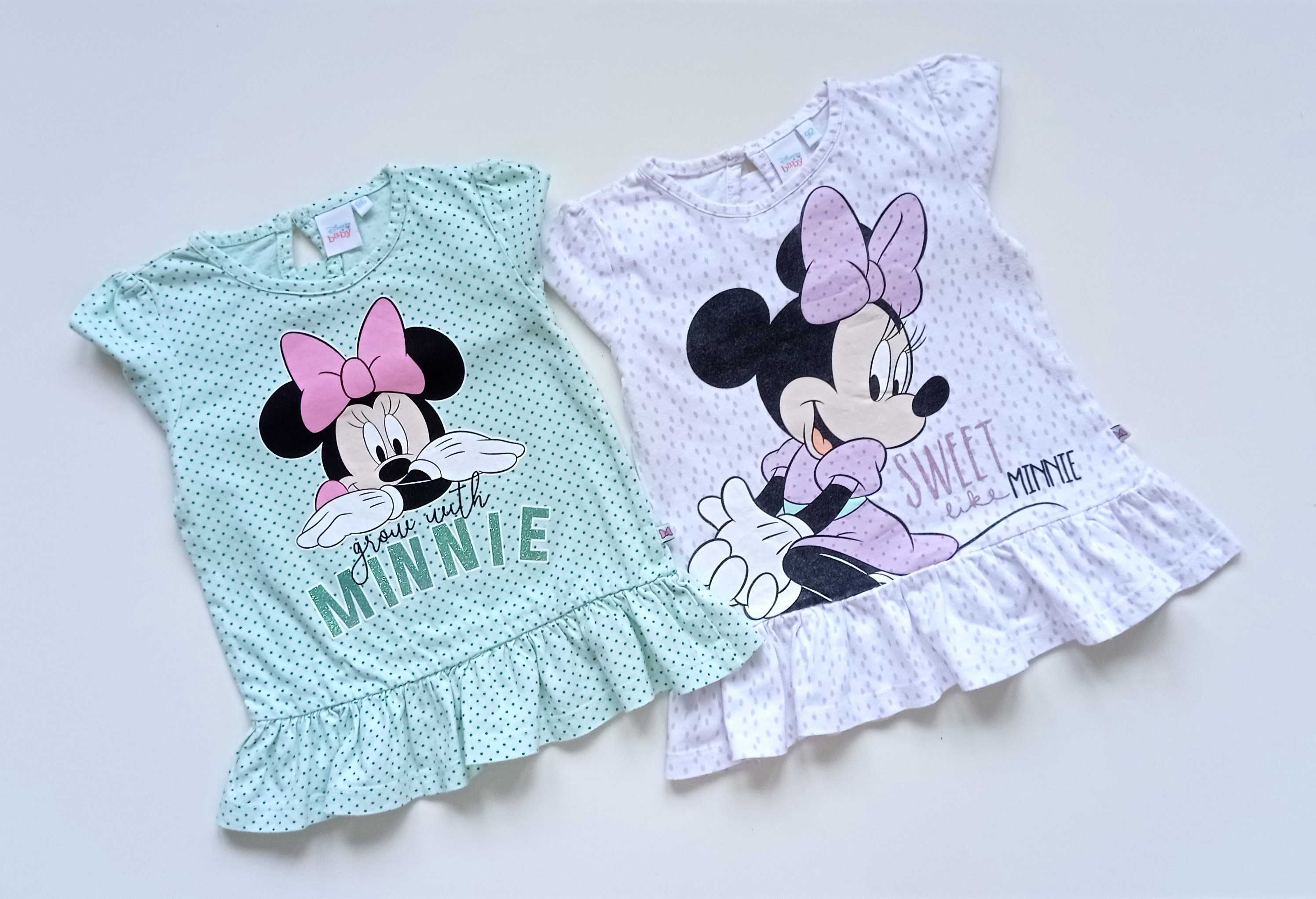 2 Pack bluzek z baskinką Minnie Mouse Disney 86-92