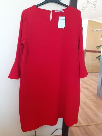 czerwona sukienka xxl