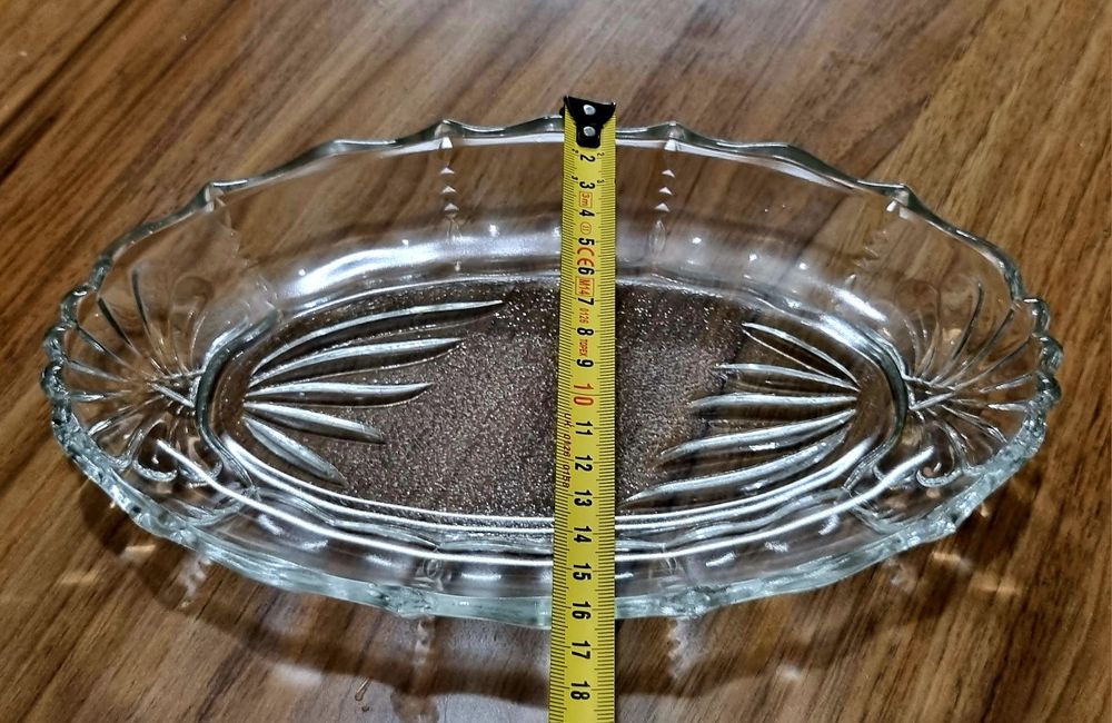 Zabytkowe półmiski szkło/kryształ - 2 sztuki