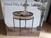 Stolik nowy rattanowy metal Poly