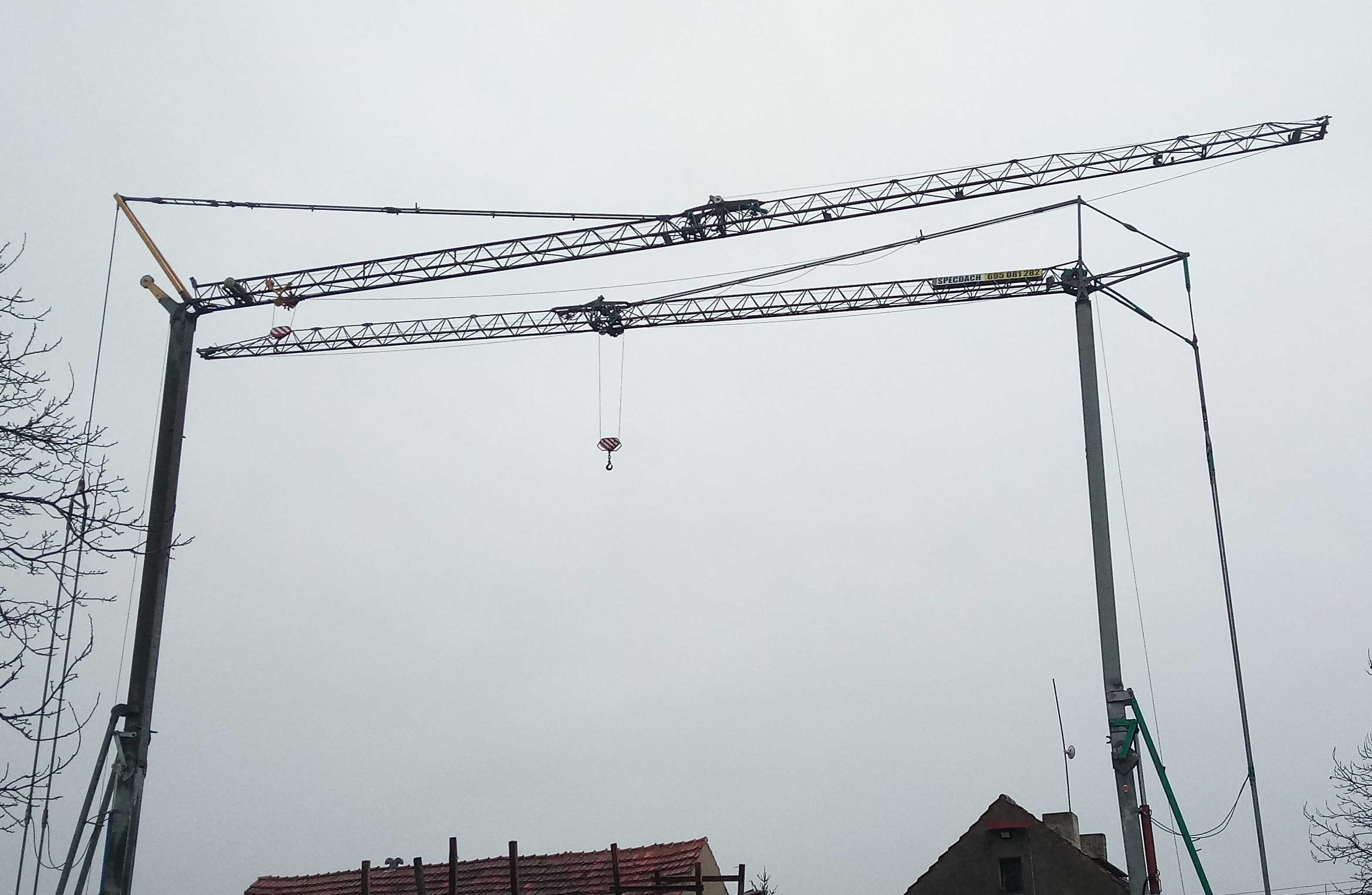 żuraw dolnoobrotowy samo montujący dekarski ciesielski wieżowy