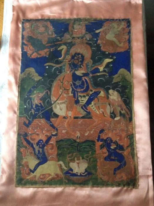 Tybetańska tanka Palden Lhamo. 19 wiek. 56x35 cm