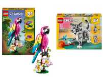 Zestaw LEGO Creator 3w1 Egzotyczna Różowa Papuga + Psotny Kot
