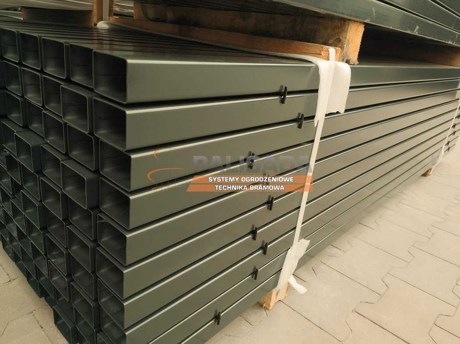 SŁUPKI do ogrodzenie PANELOWE 60x40x2 mm - 230 cm 2,3 m | MOCNE 2,0 mm