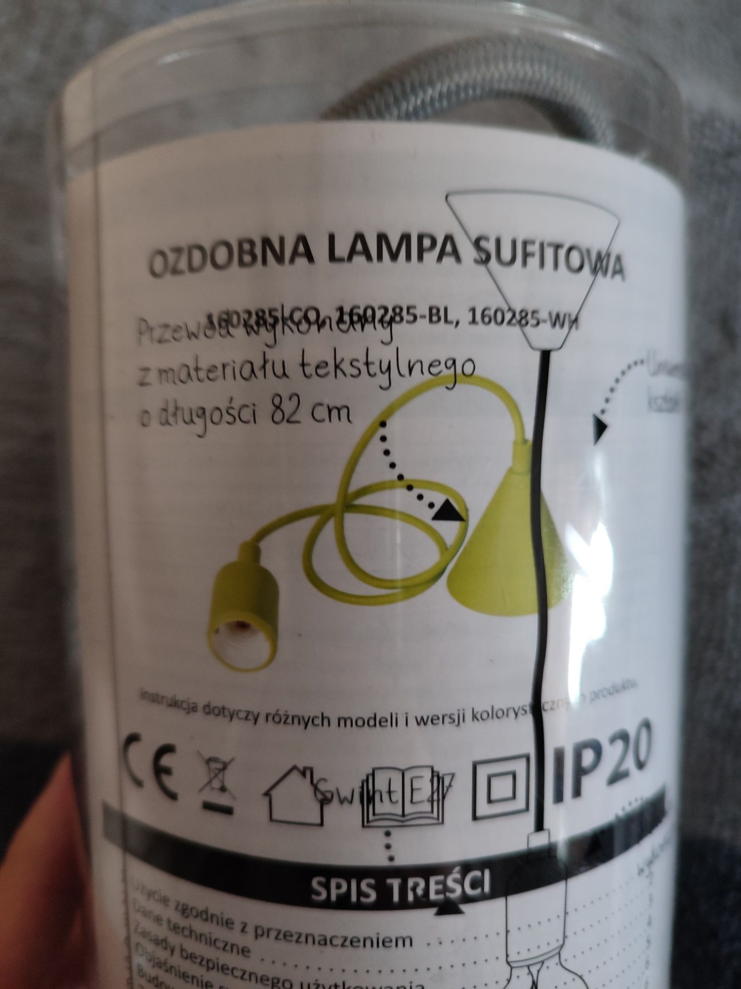 Ozdobna lampa sufitowa,nowa.