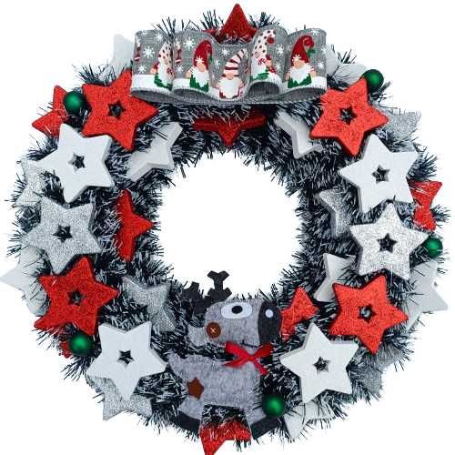 Wianek bożonarodzeniowy świąteczny wieniec na drzwi