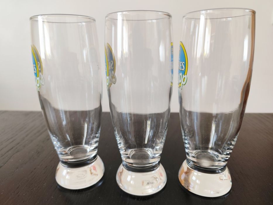Lote de 3 copos de Cerveja - Sagres Chopp (Novos - 30 cl)