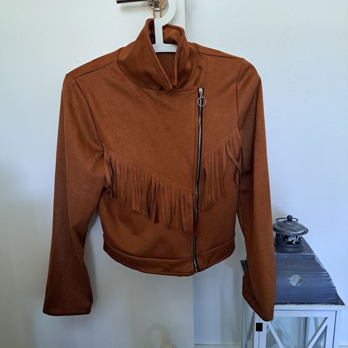 Casaco franjas camel NOVO