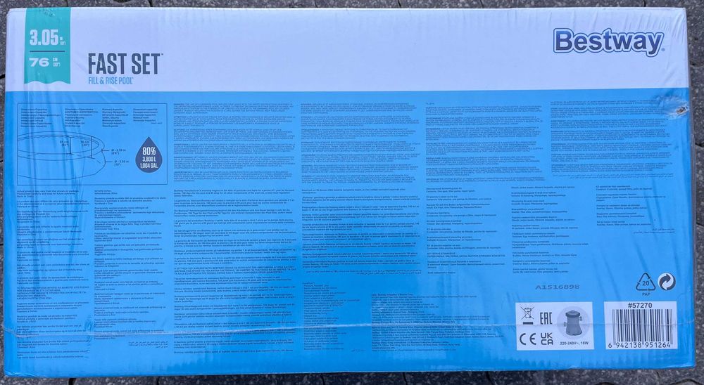 Piscina 3.05m X 76cm - NOVA