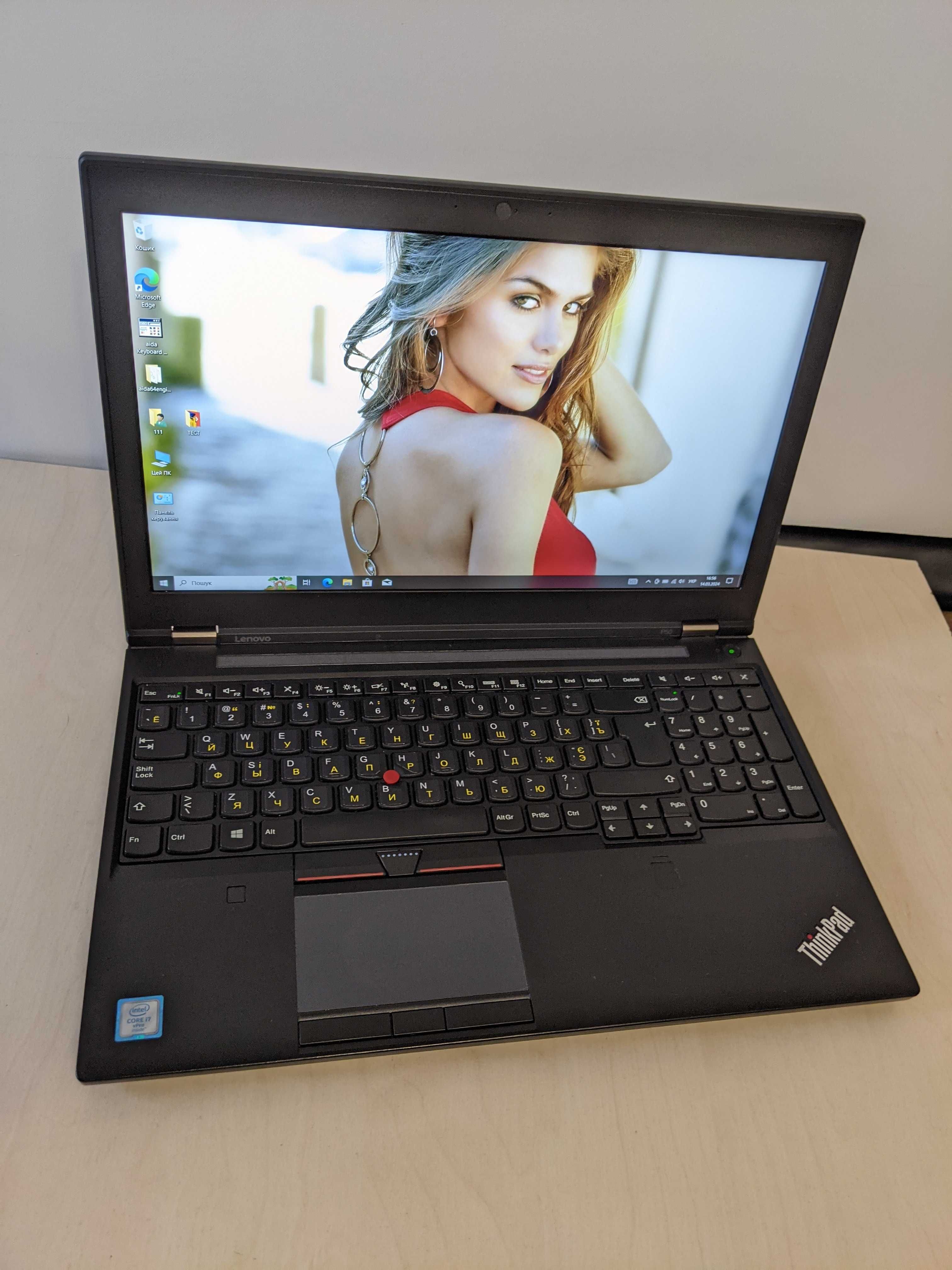 Lenovo ThinkPad P50 - i7-6820HQ/16/512ssd/IPS/Quadro M1000M (GTX 1050)