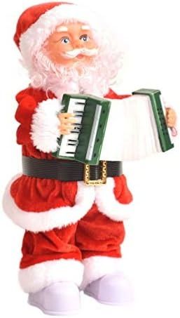 Figurka lalka święty Mikołaj z akordeonem 30cm na baterie