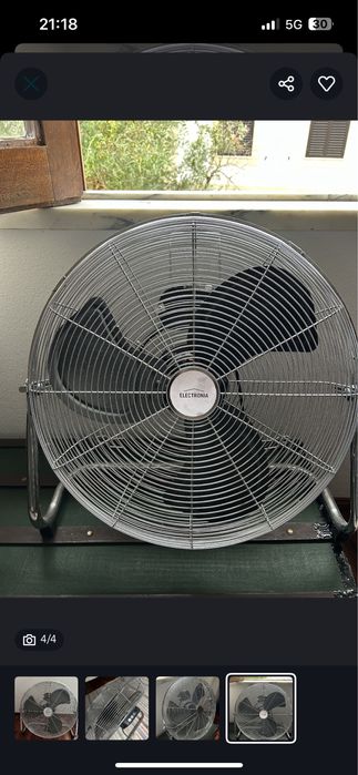 Ventoinha de chao metalizada