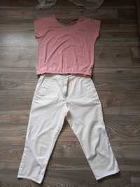 CARRY komplet M/38 T-shirt + spodnie chinos białe