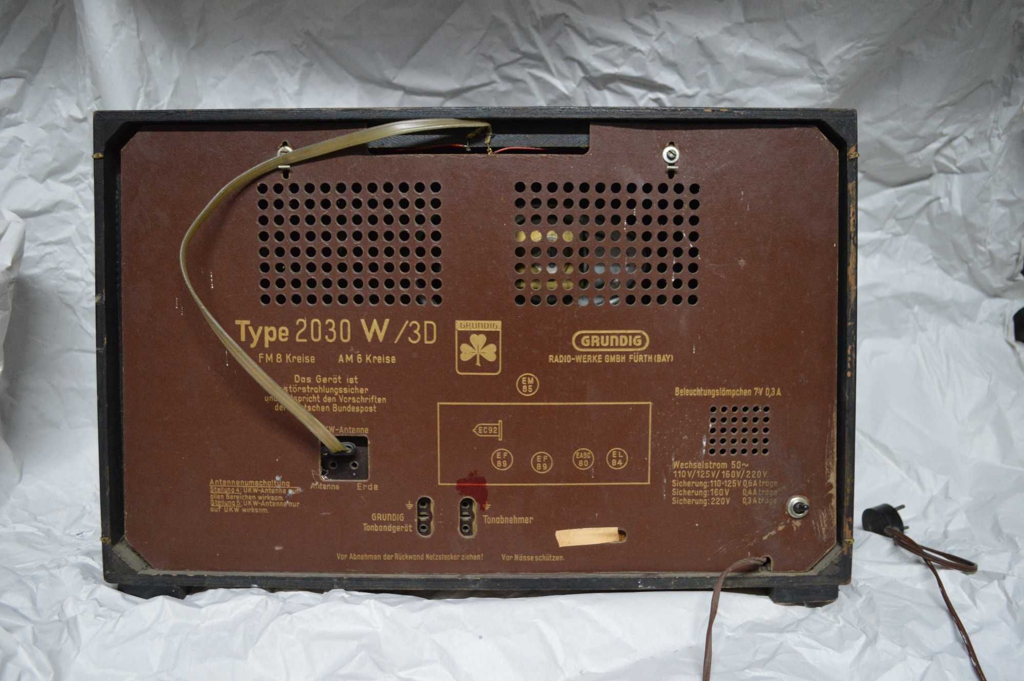 stare lampowe  radio Grundig prl antyk 37x54x23