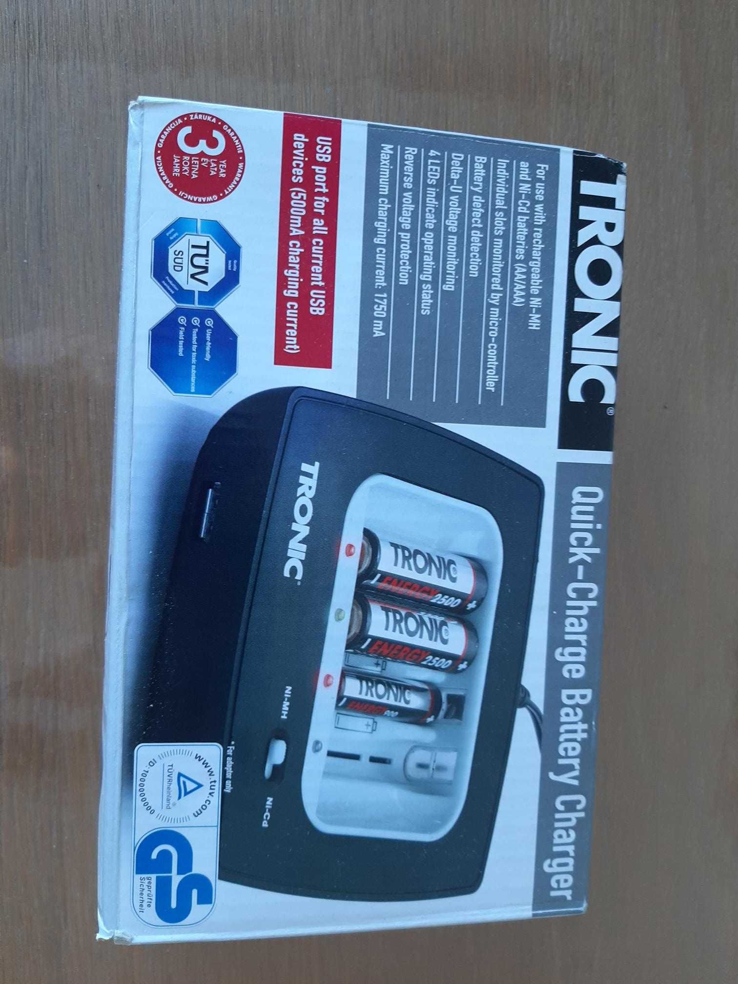 szybka ładowarka akumulatorów AA i AAA, marki TRONIC, nowa