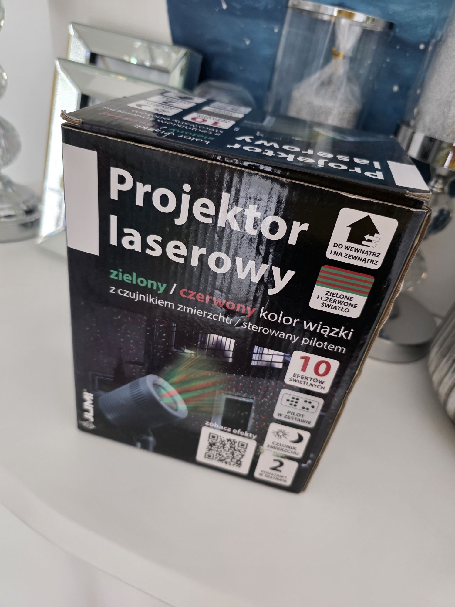 Projektor laserowy z czujnikiem zmierzchu nowy