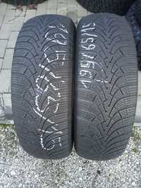 2x Opony Używane Zimowe 195/65R15 Goodyear