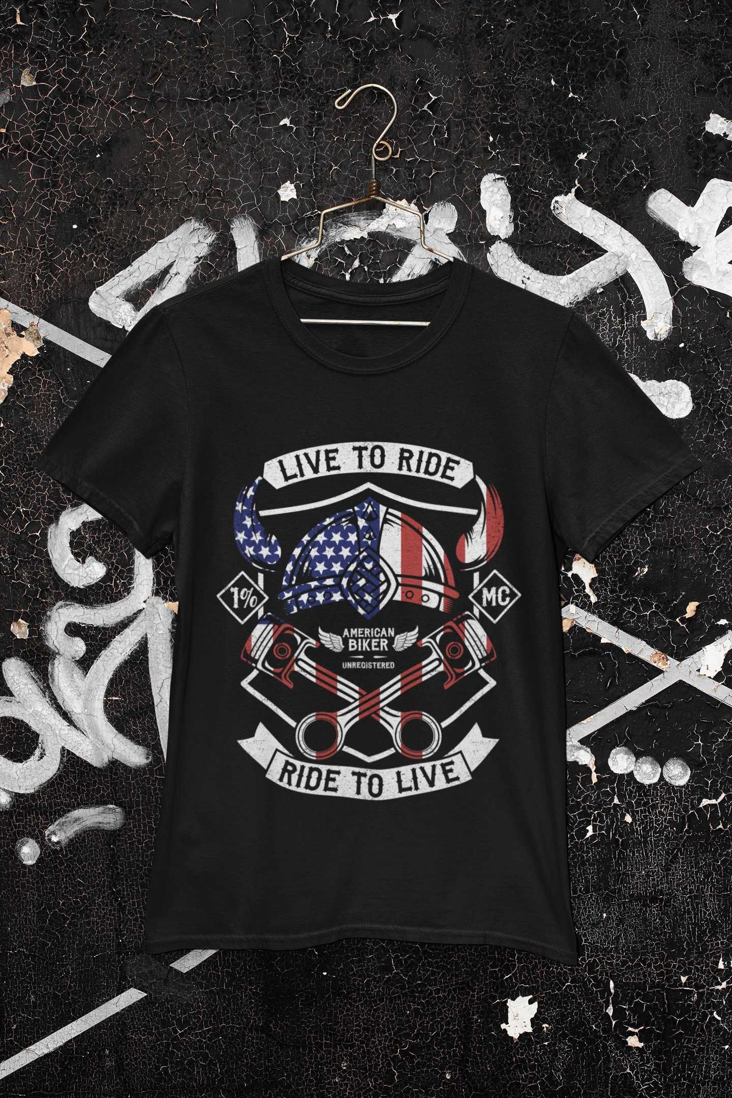 T-shirt Live to Ride, Ride to Live