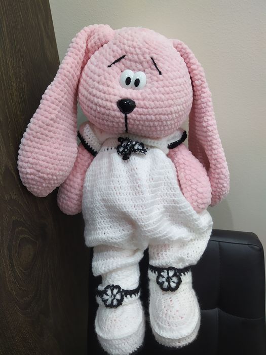 Ręcznie robiona maskotka, miś, szydełkowa robota, handmade