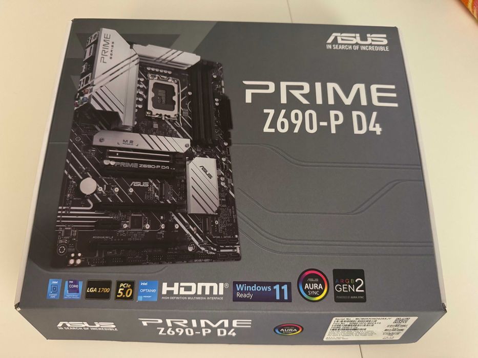 Płyta główna Asus Prime Z690-P D4 + Procesor i7 12700KF