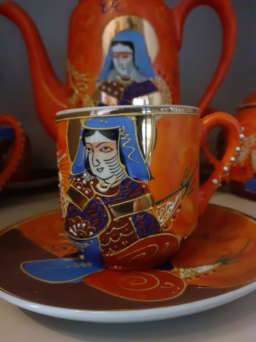 serviço completo de café/chá em porcelana japonesa antiga