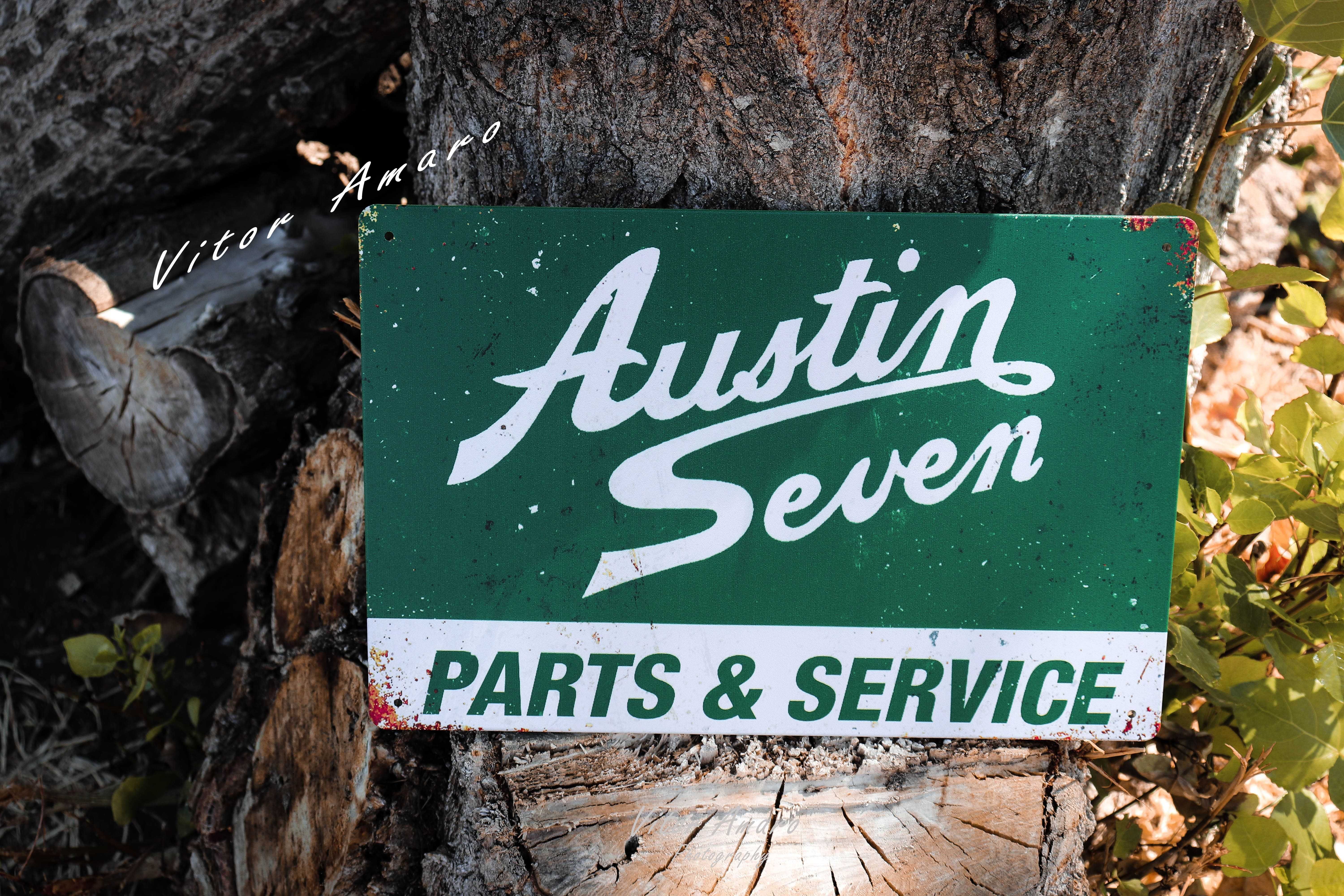 Placa/Chapa de Metal Vintage/Retro Austin Seven | NOVA