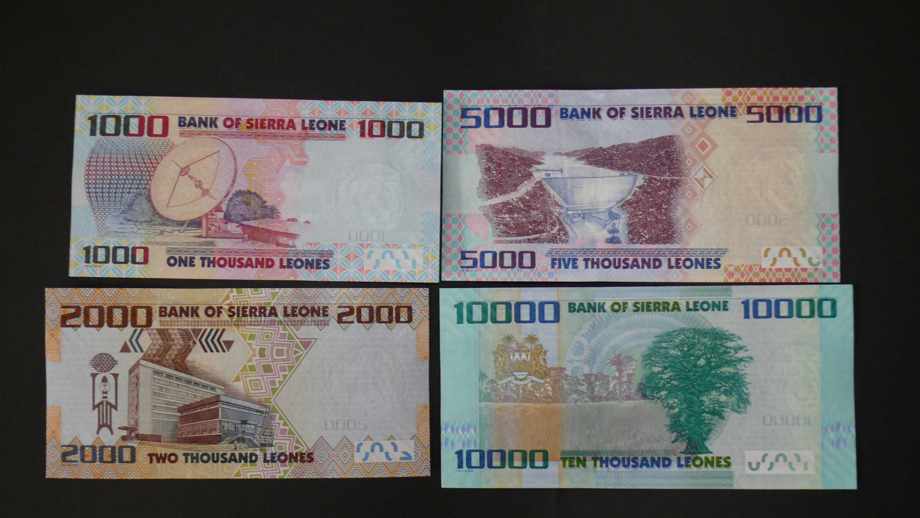Banknoty Sierra Leone - leone - zestaw 4 szt. UNC