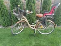Rower damka 28cali z fotelikiem hamax siesta