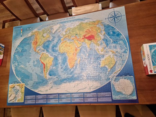 Puzzle 4000 Wielka mapa fizyczna świata Trefl