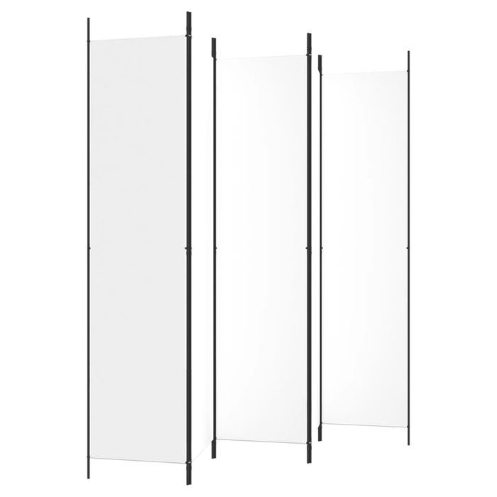 vidaXL Parawan 5-panelowy, biały, 250x220 cm, tkanina