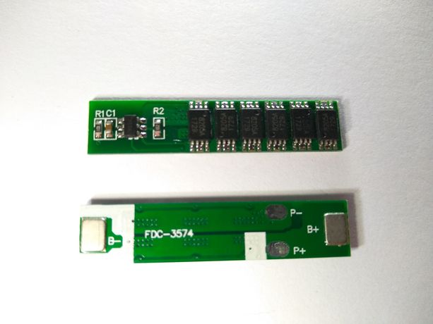 BMS контроллер 1S 3,7V 12A / Плата защиты аккумулятора Li-ion(Li-pol)