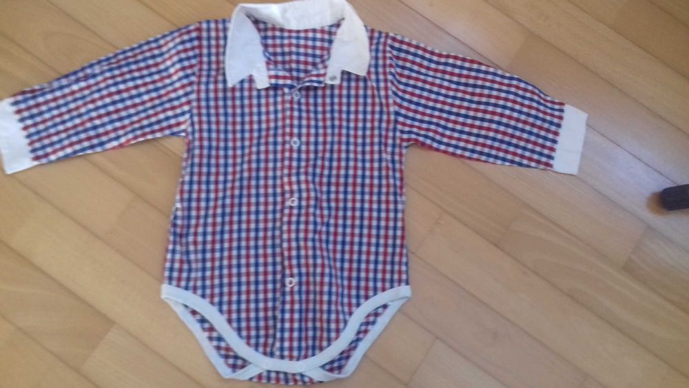 Ciepły pajacyk i body chłopięce  r.74/80