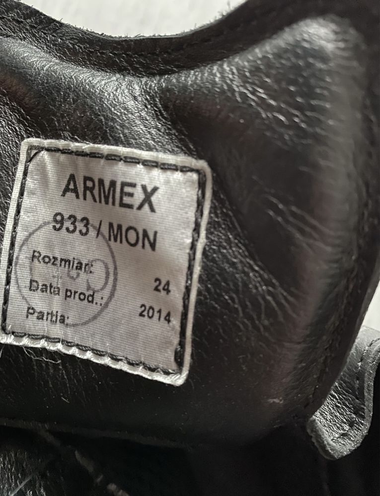 Trzewiki zimowe buty wojskowe czarne 933 mon 24 cm