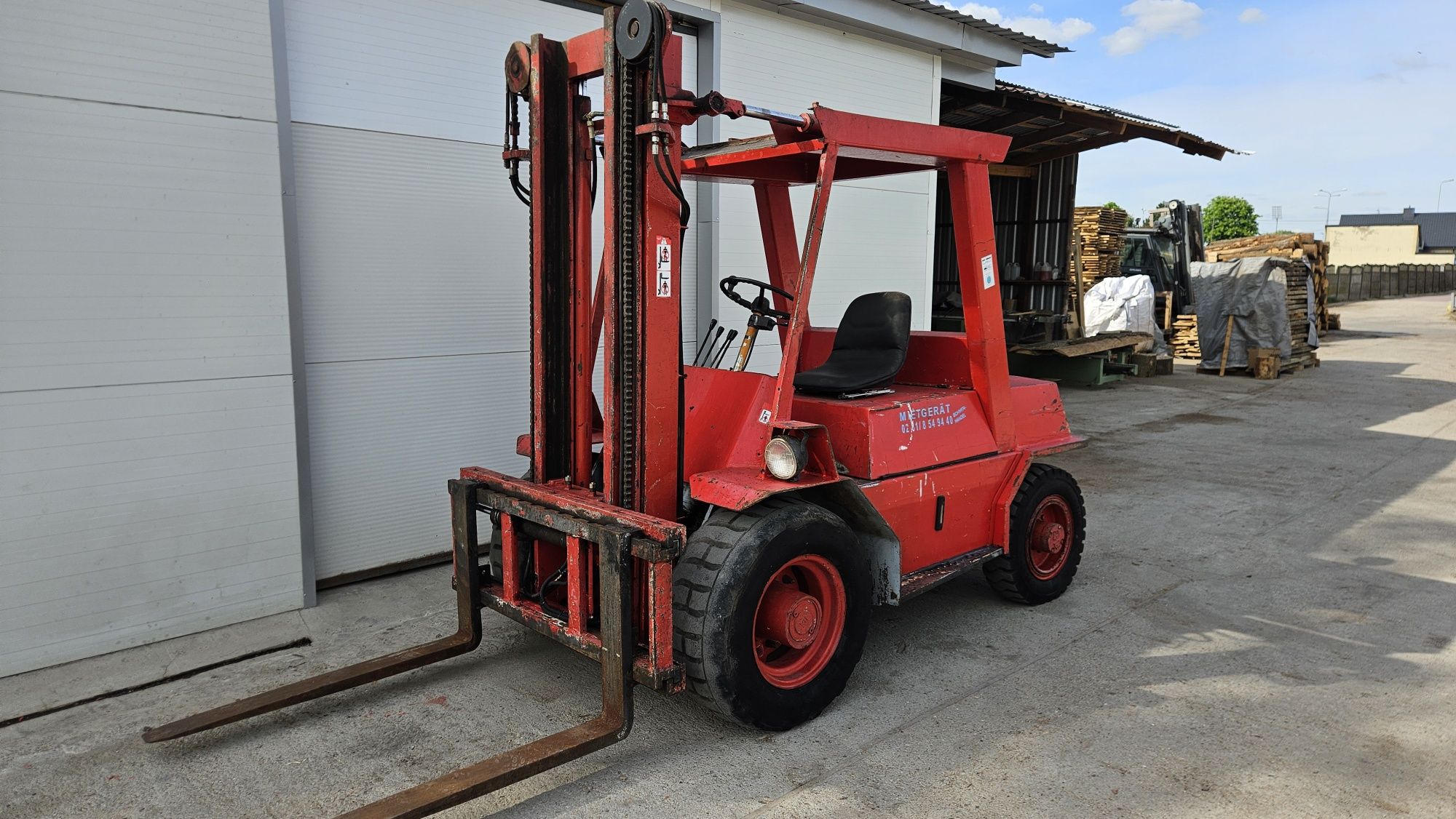 Wózek widłowy RMF S3000 widlak terenowy Deutz przesuw 4 sekcje