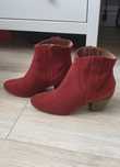 Buty Next 38 Zamsz Czerwone Kowbojki