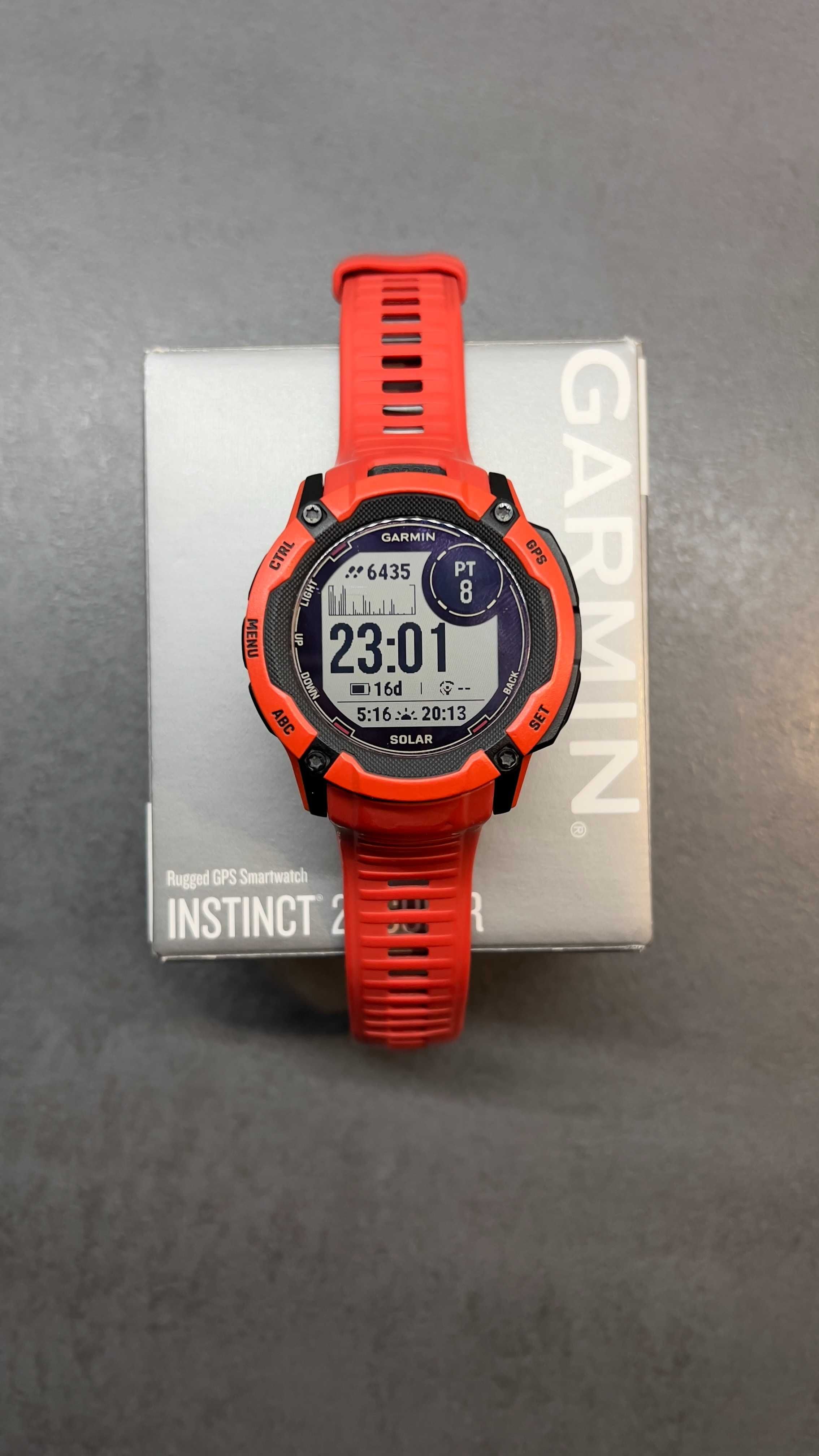 Garmin Instinct 2X Solar Flame Red – stan bdb, komplet