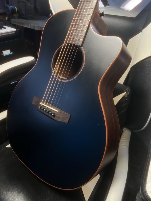 Guitarra Harley Benton CLG-70ASR CE SBK AllSolid (Eletroacustica)