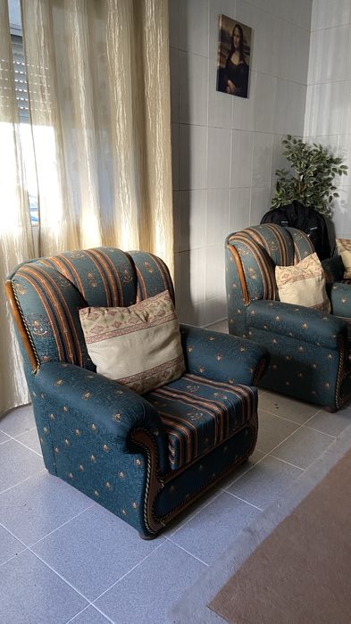 Conjunto 3 sofás vintage
